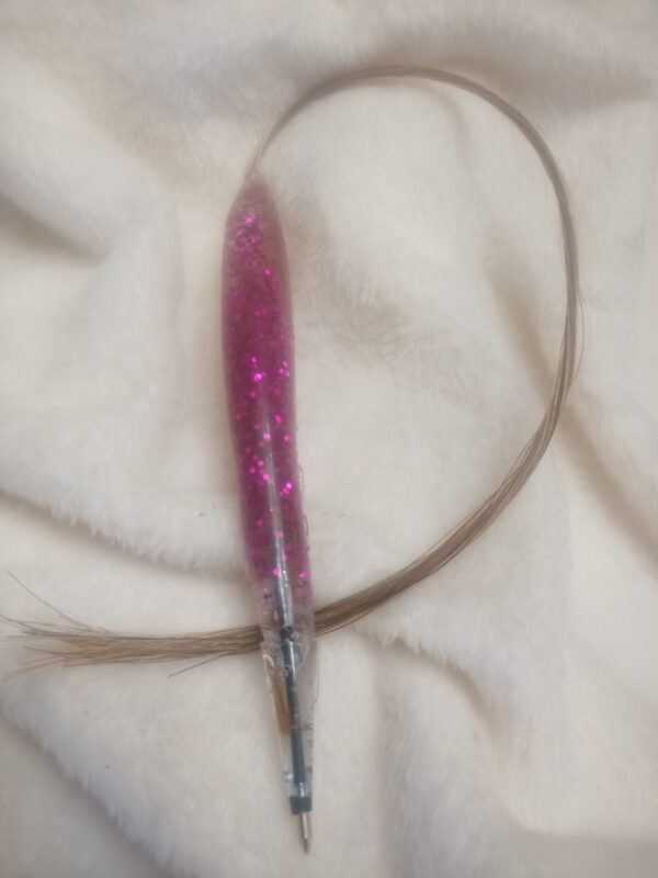 Handcrafted Resin Pen with Embedded Horsehair Strand