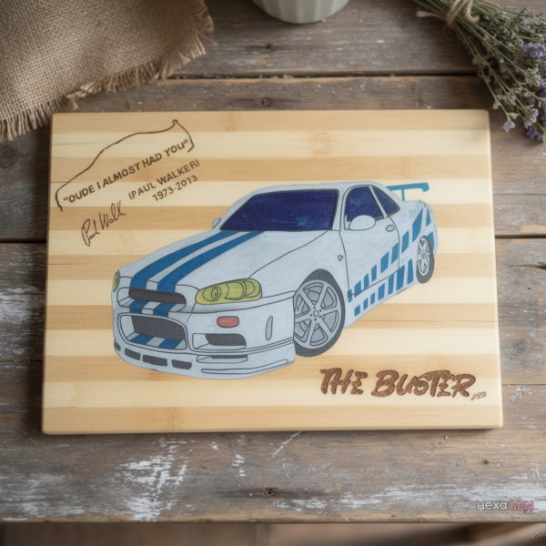 Color‑Filled Epoxy Cutting Board  “The Buster” Edition